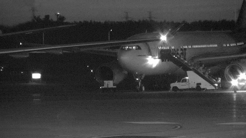 Air Transat on the tarmac at the Ottawa International Airport on July 31, 2017 at approximately 8:45 p.m.